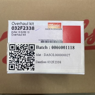 Danfoss 032F2338 Overhaul kit, EVRA 15; EVRS 15 Overhaul kit EVRA / EVRS 15, Used for product: EVRA 15; EVRS 15