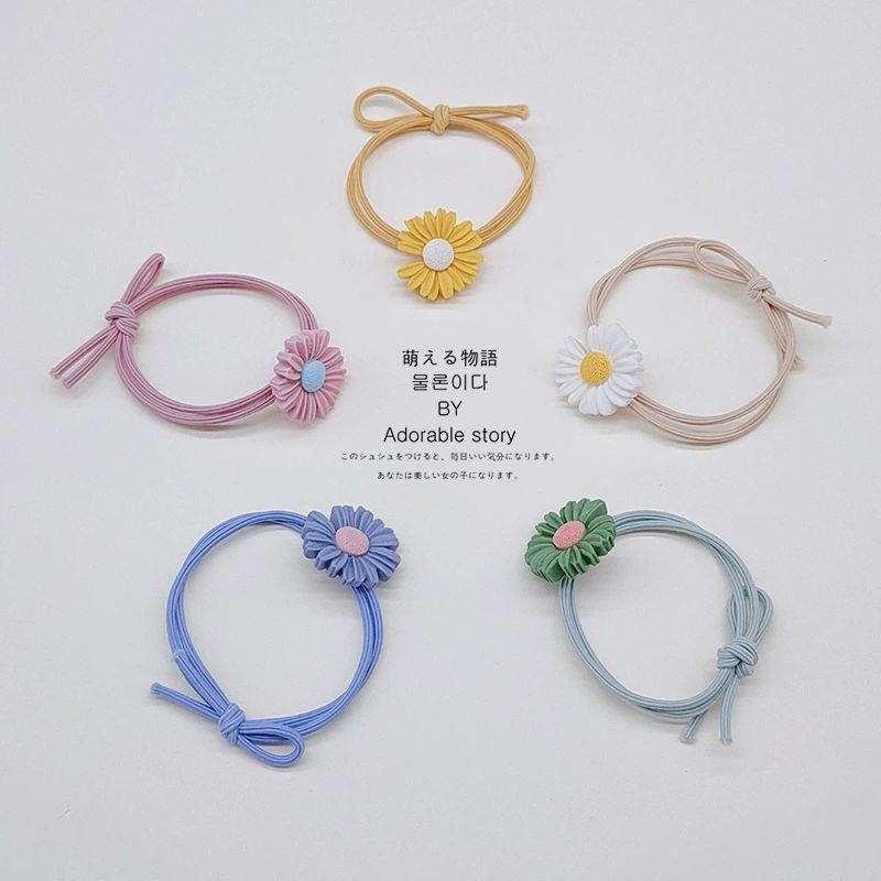 [พร้อม​ส่ง​จากไทย]​ ยางรัดผมแฟชั่นดอกไม้5สี สีหวานสไตล์​เกาหลี​ A814