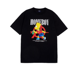 ผ้าฝ้ายแท้Homeboy HB.SIMPSON เสื้อยืดโอเวอร์ไซส์S-3XL