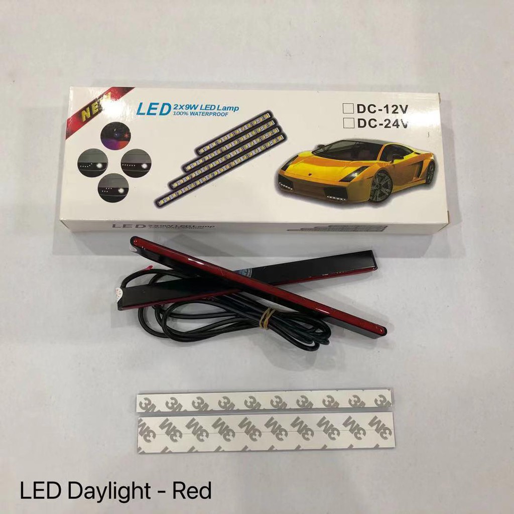 ไฟตัดหมอก LED รถยนต์ ไฟหน้า LED DAYLIGHT- RED(ONE SET/2PCS)