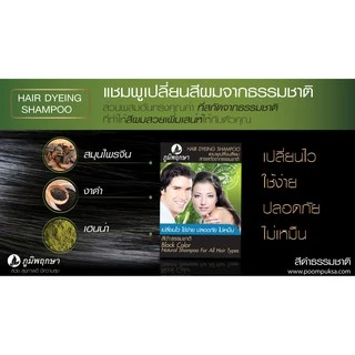 ภูมิพฤกษา แชมพูปิดผมขาว แชมพูเปลี่ยนสีผมสมุนไพร ภูมิพฤกษา แชมพูปิดผมขาว