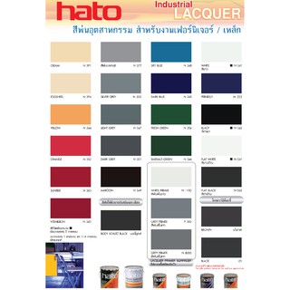 สีพ่นอุตสาหกรรม Hato ขนาด 3.2 ลิตร (1 กล.) ฮาโต้ สีพ่น สีรอง…