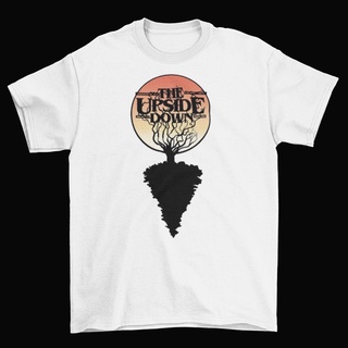 เสื้อยืดคอกลมเสื้อยืด ผ้าฝ้าย พิมพ์ลาย Stranger Things The Upside Down สําหรับผู้ชายS-4XL