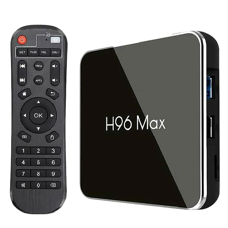 【2019 TV BOX / 4GB 32G Amlogic S905X2 Quad Core ARM Cortex A53 Smart Set-top box Support 2.4G / 5.8G Dual Wifi /3D/4k/USB3.0 32GB】H96 MAX Android 8.1 TV Box 4G 