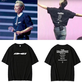 คอลูกเรือPre เสื้อยืด ATEEZ คอนเสิร์ต THE FELLOWSHIPS-5XL