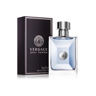 🔥 โปรโมชั่น🔥🔥🔥 ซื้อนำ้หอม 2ขวดแถมทอง 0.1 กรัม 1 แผ่น Versace Pour Homme EDT 100 ml กล่องซีลของแท้ 💯%