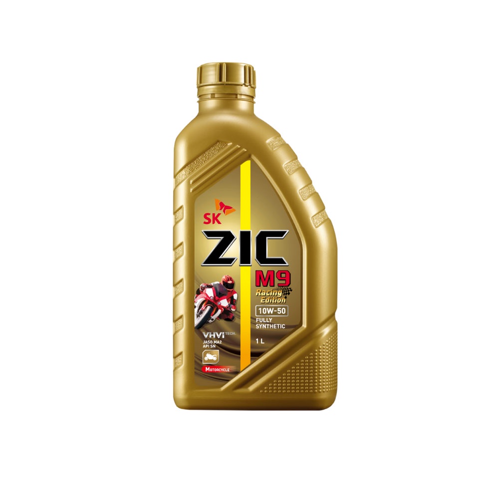 น้ำมันเครื่อง ZIC M9 Racing 10W-50 ขนาด 1 ลิตร // กรองน้ำมันเครื่อง Wix // น้ำยาล้างโซ่ Super Chain 