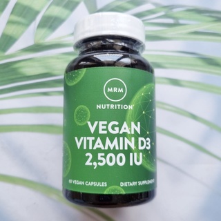 50% OFF ราคา Sale!!! โปรดอ่าน EXP: 12/2023 วิตามินดี 3 Vegan Vitamin D3 2,500 IU 60 Vegan Capsules (MRM®) ดี3