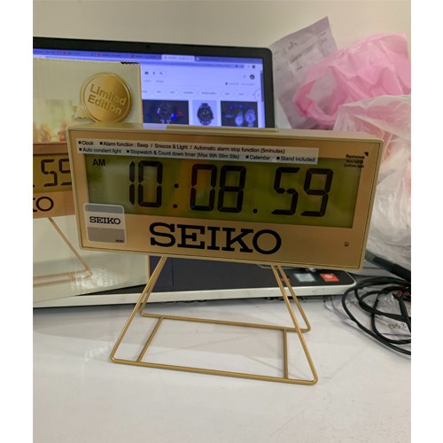SEIKO CLOCKS Limited Edition นาฬิกาปลุก สีทอง รุ่น QHL084G,QHL084