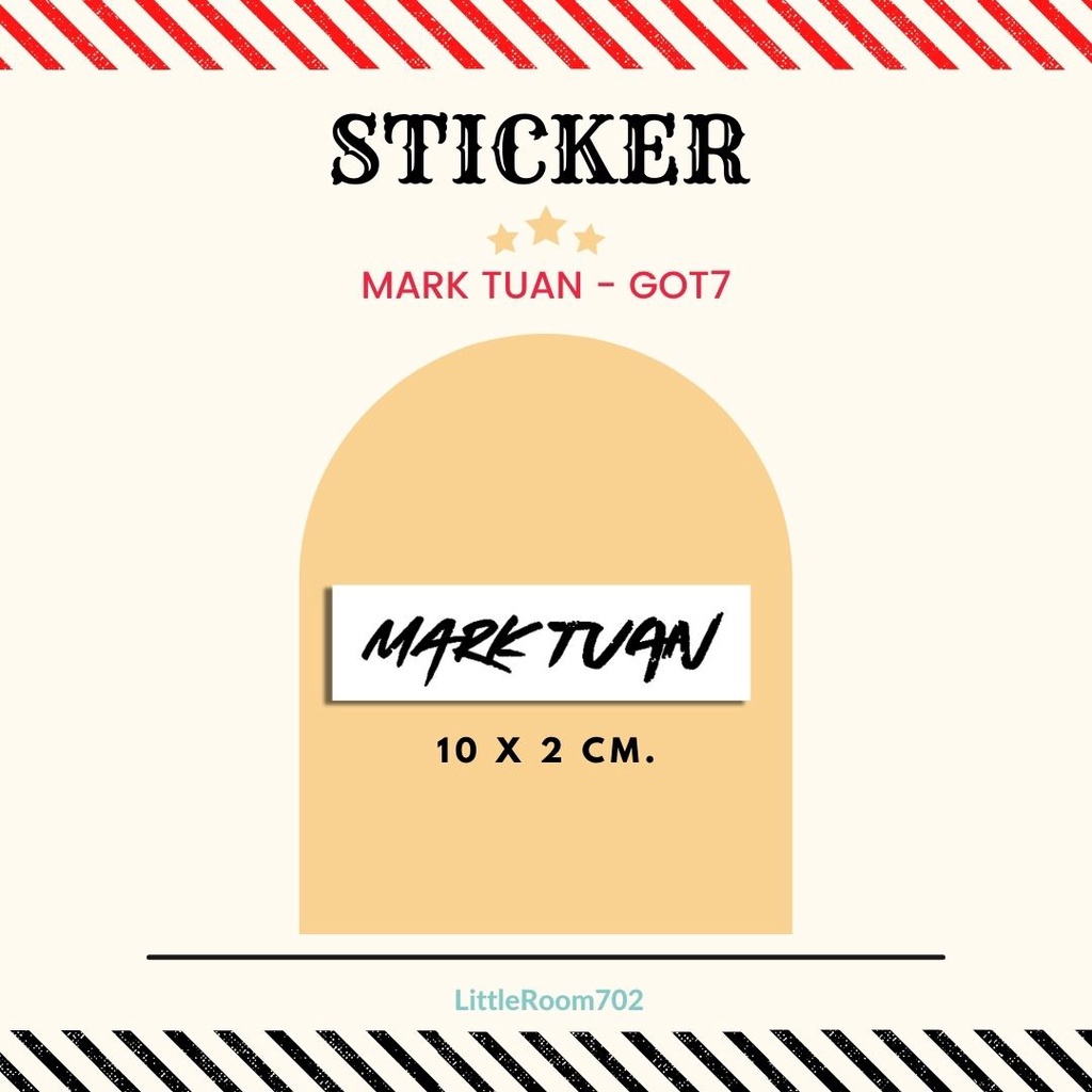 M2 สติกเกอร์ ไดคัท Mark Tuan GOT7  เนื้อ PVC  Sticker  สติ๊กเกอร์ xc3 xciii kpop MT - รูปที่ 5
