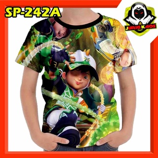 เสื้อยืด พิมพ์ลายแอนิเมชั่น Boboiboy 3 มิติ สําหรับเด็ก