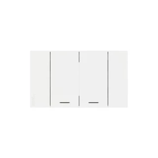 Schneider Electric ชุดสวิตช์ทางเดียว 2 ช่อง ขนาดกลาง พร้อมฝาครอบ สีขาว รหัส A7032F_WE รุ่น AvatarOn A ชไนเดอร์