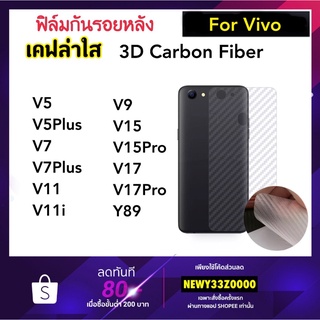 ฟิล์มหลัง Kevlar เคฟล่าใส For VIVO V5 V5Plus V7 V7Plus V9 V11 V11i V15 V15Pro V17 V17Pro Y89 Carbon fiber