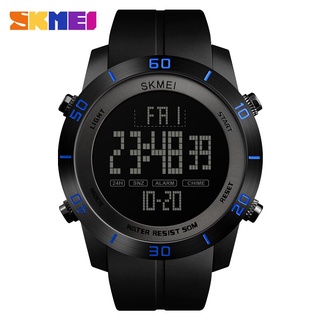 SKMEI Sport Watch Men PU Strap 5Bar Waterproof Multi Function Watches Men Alarm Clock Digital Watch