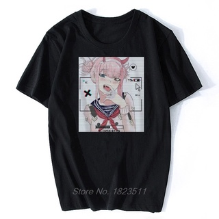 [COD]เสื้อยืดแขนสั้น พิมพ์ลายการ์ตูนอนิเมะ Darling In The Franxx Zero Two สไตล์ฮาราจูกุ