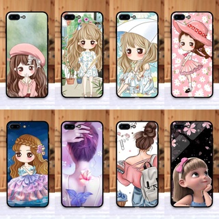 เคส iphone 7 plus / 8 plus ใช้เคสเดียวกัน ลายการ์ตูนผู้หญิง ขอบนิ่มหลังแข็ง เคสมือถือ เคสโทรศัพท์ Case เคส TPU ขอบนิ่ม