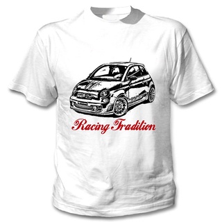 เสื้อยืดโอเวอร์ไซส์เสื้อยืด ลาย Fiat Abarth Inspired Racing Tradition สีขาวS-3XL