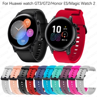 สายนาฬิกาข้อมือซิลิโคน แบบเปลี่ยน สําหรับ Huawei Watch Gt 3 42 มม. Gt2 Honor Watch Es Magic Watch 2