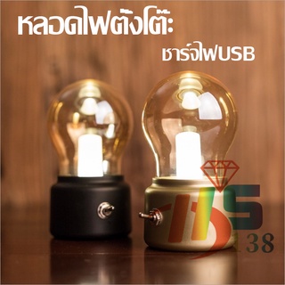 โคมไฟทรงหลอดตั้งโต๊ะแบบ LED ไฟตั้งโต๊ะทำงาน แต่งบ้าน ไฟตกแต่ง ไฟหัวเตียง โคมไฟหัวเตียง โคมไฟ LED