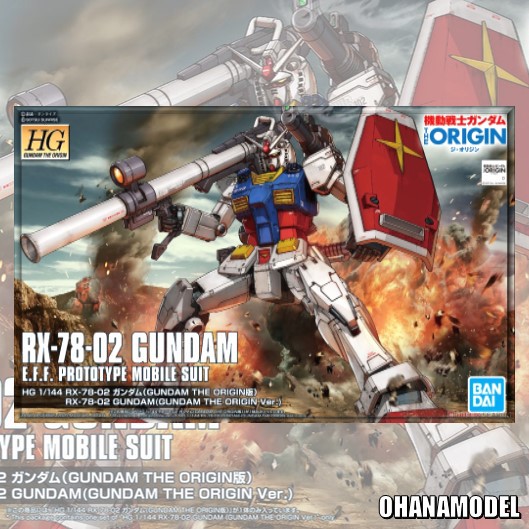 Bandai HG 1/144 RX-78-02 GUNDAM (GUNDAM THE ORIGIN VER.)