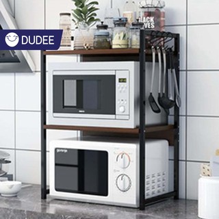 DUDEE ชั้นวางไมโคเวฟ วัสดุโครงเหล็กใช้เพื่อประหยัดพื้นที่ในค…
