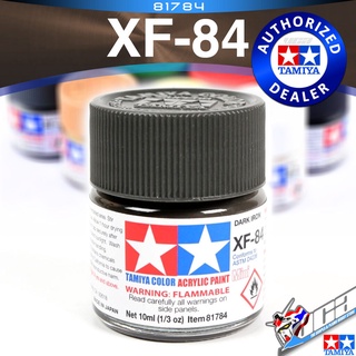 TAMIYA 81784 XF-84 XF84 FLAT DARK IRON MATT MATTE สีเมทัลเข้ม ACRYLIC PAINT MINI COLOR 10ML สีอะครีลิกสำหรับพลาสติก โ...