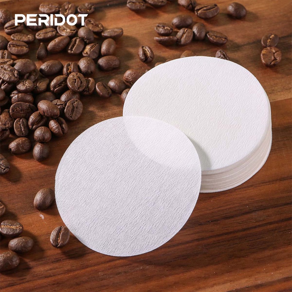 Coffee paper filter กระดาษกรองกาแฟวงกลม 100แผ่น สำหรับหม้อต้มกาแฟ Moka Pot
