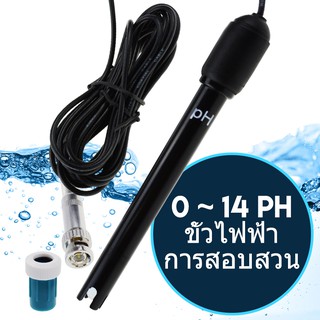 pH Electrode Probe ขั้วต่อ BNC, 300 ซม. สำหรับ PH Meter Monitor Controller Test Sensor, ชุดเปลี่ยนสำหรับ Aquarium Hydroponics Pool