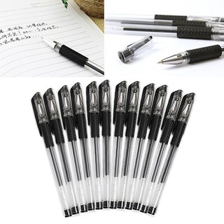 🔥12Pcs กล่อง 0.5mm Black Ink เจลหมึก Rollerball ปากกาลูกลื่น Office Stationery