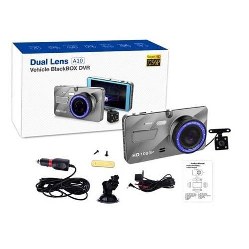 กล้องติดรถยนต์หน้าหลัง Dual lens vehicle blackbox DVR รุ่น A10 (บอดี้โลหะ)
