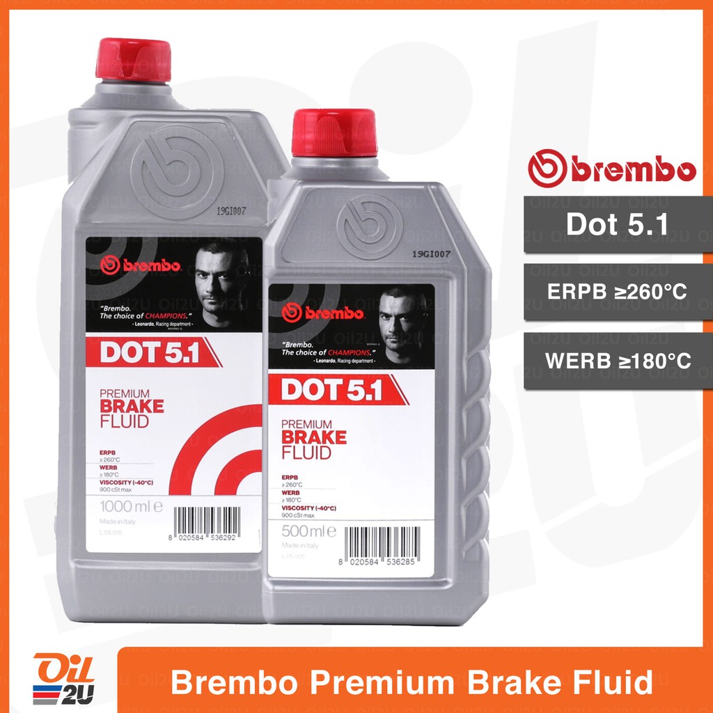 น้ำมันเบรคเบรมโบ้ Brembo Premium Brake Fluid Dot 5.1 มีให้เลือก 2 ขนาด
