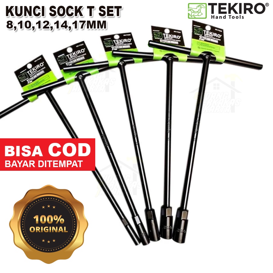 TEKIRO ชุด T-WRENCH 8 10 12 14 17 MM ORIGINAL SOCK