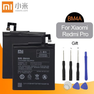 แบตเตอรี่ทดแทนสำหรับXiaomi Mi Redmi Pro Redrice Pro BM4Aของแท้แบตเตอรี่ 4050MAh