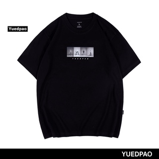 Yuedpao เสื้อยืด OVERSIZE รับประกันไม่ย้วย 2 ปี เสื้อยืดสีพื้น OVERSIZE_KV Limited BW สีดำ