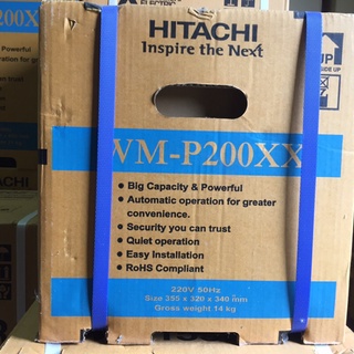 ปั๊มน้ำแรงดันคงที่hitachiฮิตาชิWMP200-XXอัตโนมัติถังเหลี่ยม