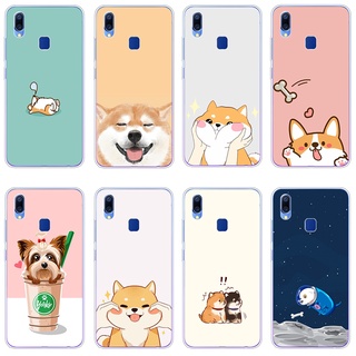 เคสซิลิโคนใส ลายการ์ตูนสุนัขน่ารัก กันกระแทก สําหรับ Vivo y83 y95 y85 y66