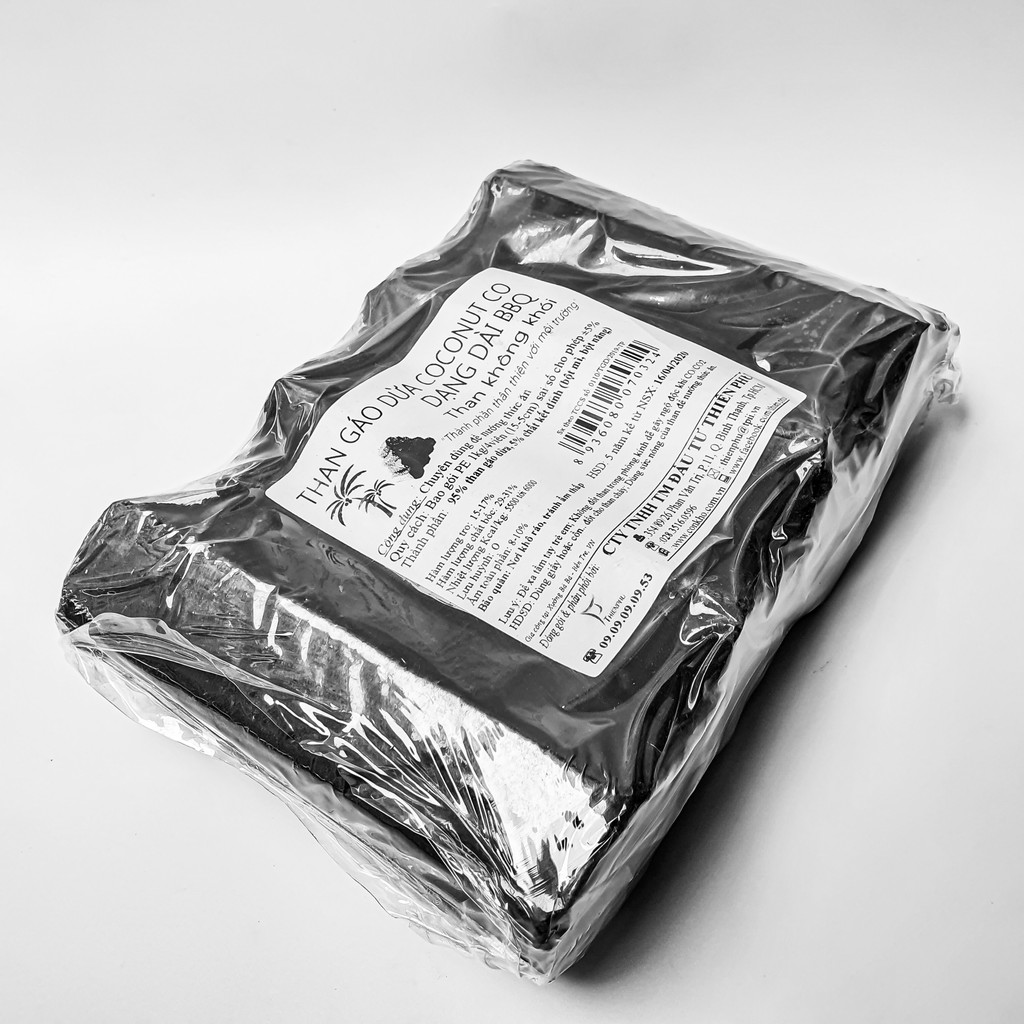 COCONUT CHARCOAL - SMOKELESS CHARCOAL LONG PACKAGE 1KG