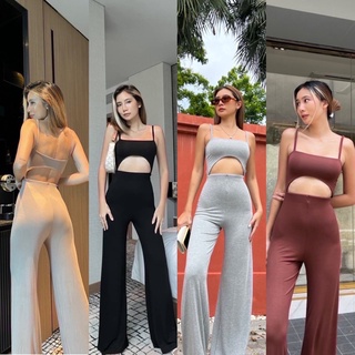 ✨ Chillclosets Martini Jumpsuit จั้มสูทยาวสายเดี่ยว