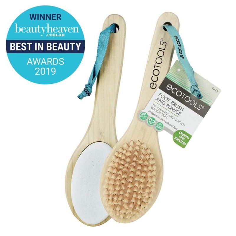 🇺🇲Ecotools foot brush &​ pumice แปรงและหินขัดเท้า