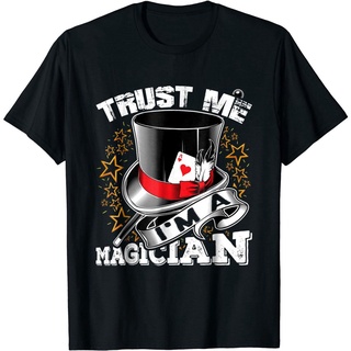 เสื้อยืดคอกลมTrust Me Im A Magician Funny Magic Show Performer T-ShirtS-5XL