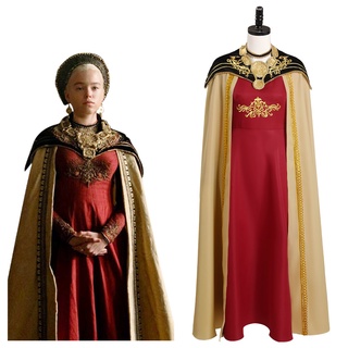 House of the Dragon Rhaenyra Targaryen ชุดคอสเพลย์ ชุดฮาโลวีน