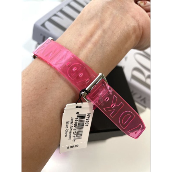 DKNY Soho Three-Hand Pink Polyurethane Watch