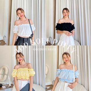 Goodwear4u | SALE!! Top soft puffy ปาดไหล่ผ้าย่น 💖🧸