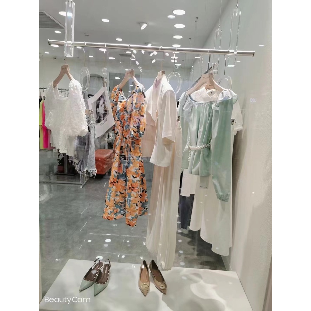 ราวแขวนเสื้อผ้าติดเพดาล ราวสแตนเลส ราวอะคริลิค มี2ขนาด