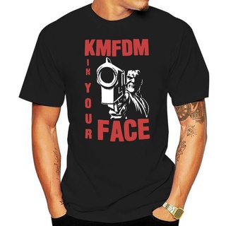 เสื้อยืดโอเวอร์ไซส์เสื้อยืด พิมพ์ลาย KMFDM In Your Face Concert Tour VINTAGE 1995 สําหรับผู้ชายS-3XL