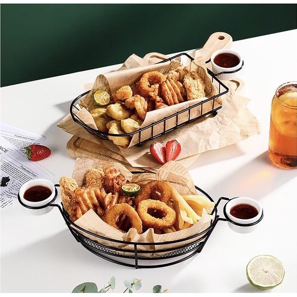 ตะกร้าใส่อาหารทอด I ถาดใส่อาหารทอด Decor RETURANT AND HOTEL STYLE