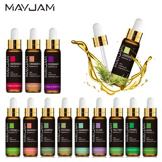 MAYJAM น้ำมันหอมระเหย 10ml 🌸เกรปฟรุ้ต 🌸Myrrh 🌸vetiver น้ำมันดิฟฟิวเซอร์พร้อมหลอดหยด