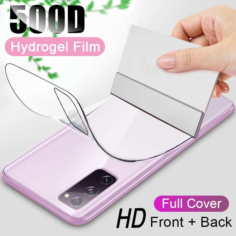 ฟิล์มไฮโดรเจลด้านหลัง 500D สําหรับ Samsung Galaxy S21 S20 Fe S10 S10E S9 S8 Plus Note 10 Plus 20 อัลตร้า 8 9