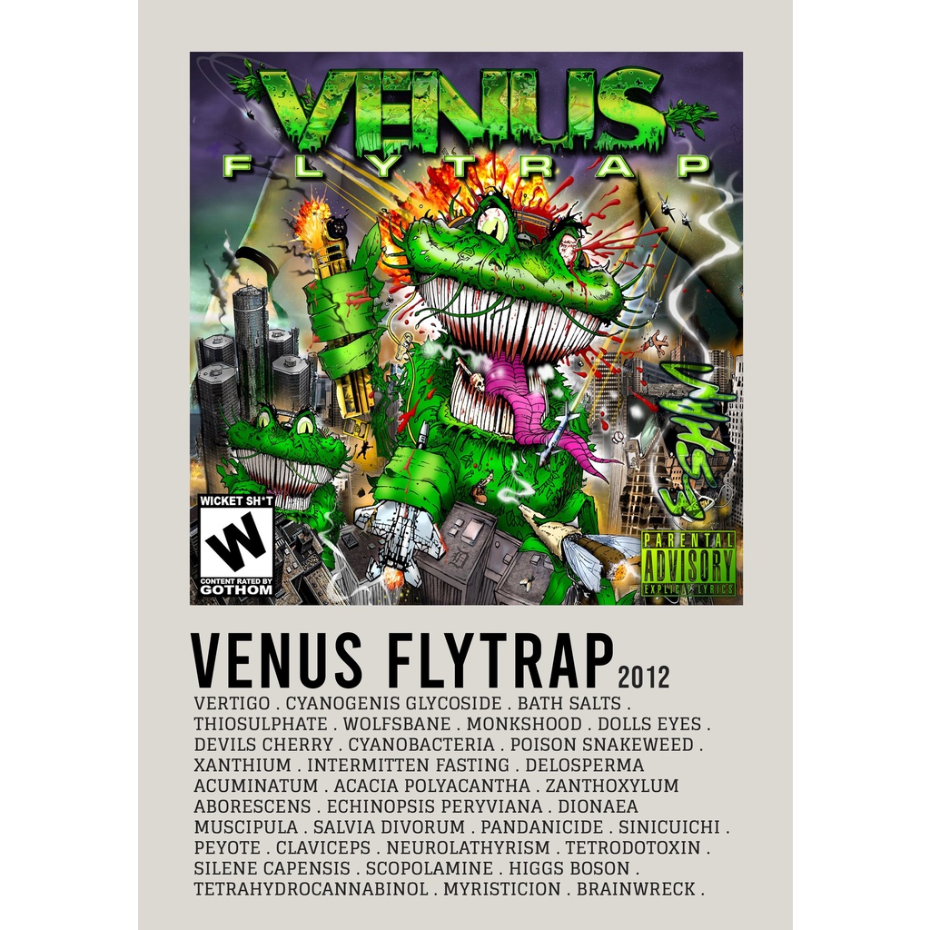 โปสเตอร์ปกอัลบั้ม Venus Flytrap โดย Esham สําหรับห้อง/บาร์เบอร์ยิม