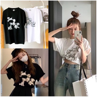 DOG T-SHIRT เสื้อยืดลายน้องหมา ผ้าคอตตอน เนื้อพรีเมี่ยม. ใส่สบายไม่ร้อน ทรงoversize mtd